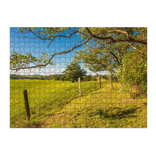 artboxONE Puzzle "Zaun, Wiese und Bäume" artboxONE - Natur,Reise