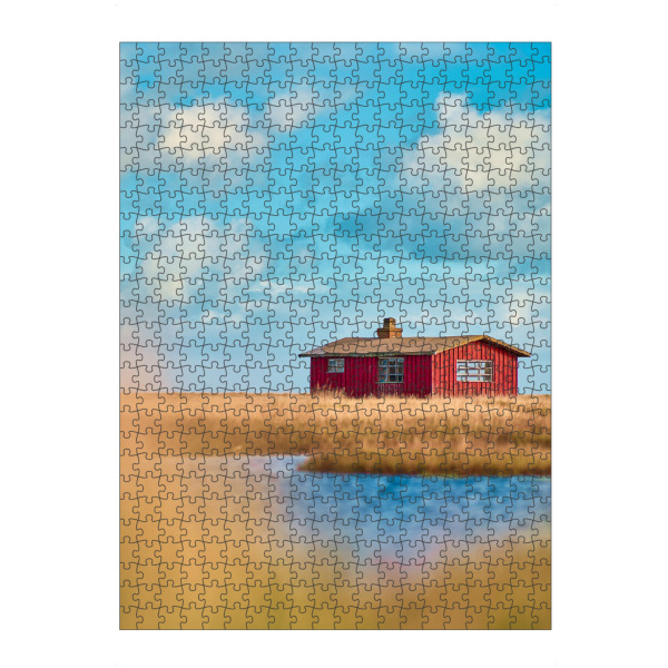 artboxONE Puzzle "Home, hyggelig home" artboxONE - Natur,Reise - Dänemark,Haus,Hygge,Rot,Küste,Schweden,Herbst,Gemütlich,Reisen - Bild dänemark
