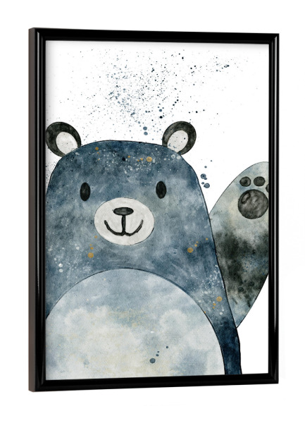 Poster mit schwarzem Rahmen "Kiddo noThree" artboxONE - Natur,Für Kinder,Tiere