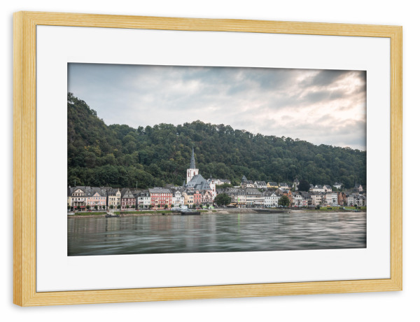 Poster mit Rahmen kiefer "Sankt Goar" artboxONE - Städte