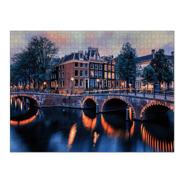Puzzle Ravensburger "Amsterdam Sunset" artboxONE - Städte,Reise,Architektur,Reise / Länder,Städte / Amsterdam