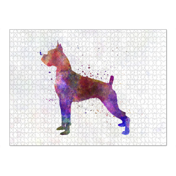 Puzzle Ravensburger "Boxer in watercolor" artboxONE - Tiere,Abstrakt