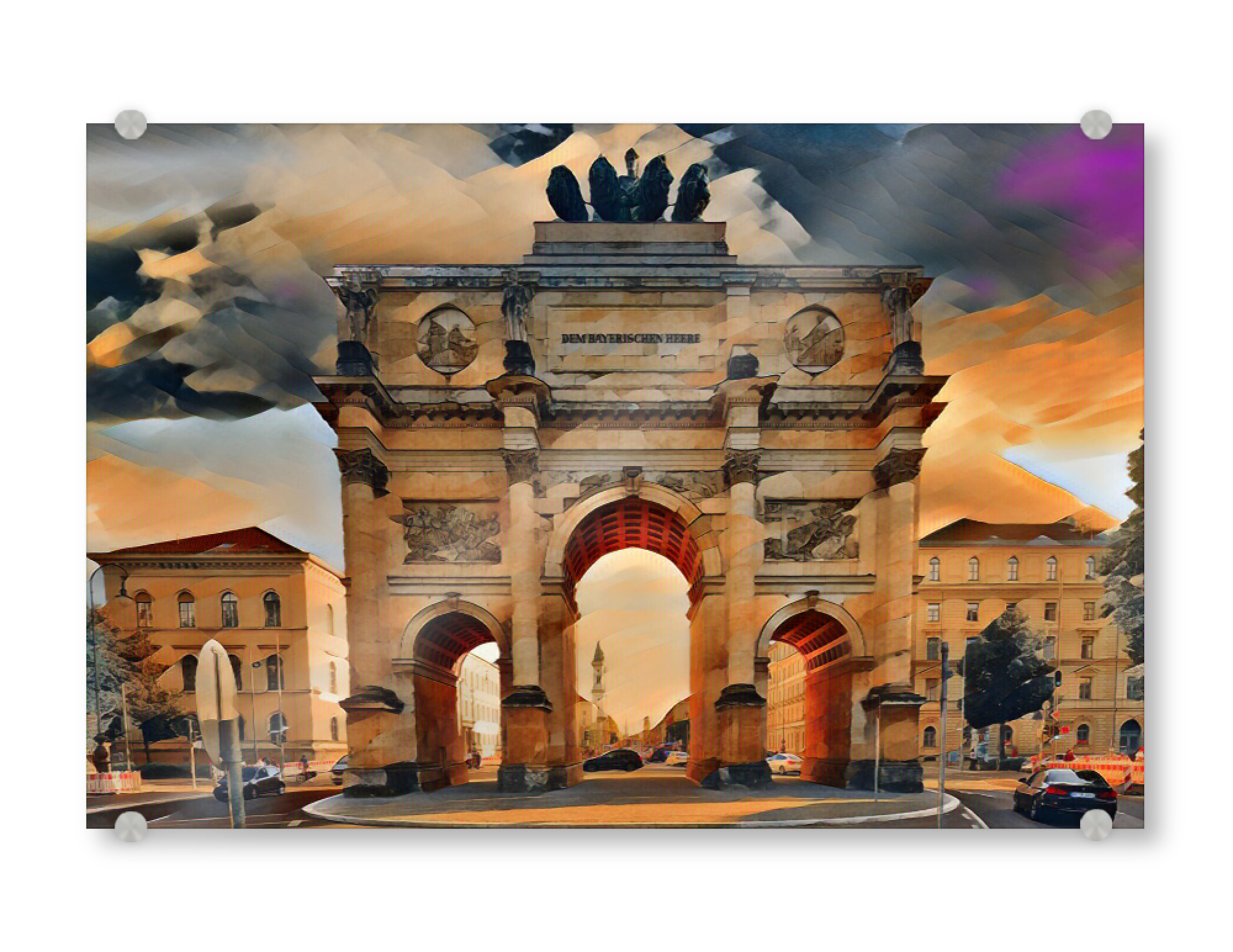 Acrylglasbild "Siegestor" artboxONE - Städte / München,Architektur