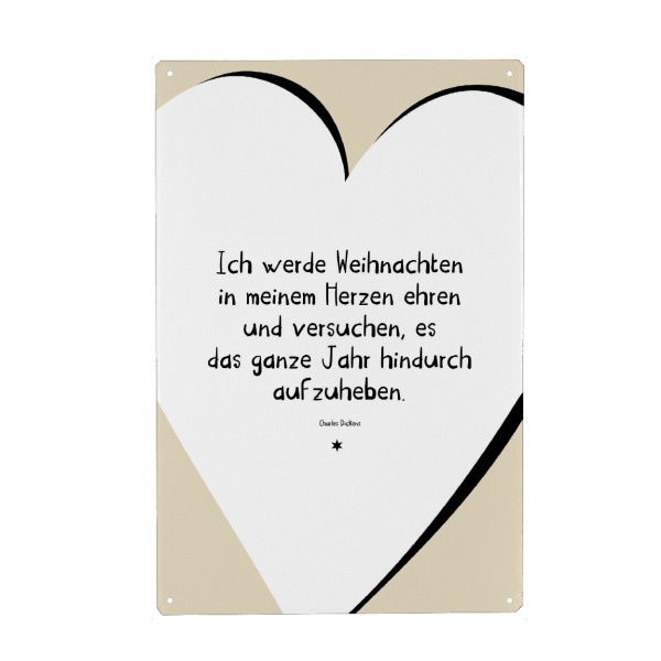 Metall Poster "Weihnachten ehren" artboxONE - Typografie,Liebe,Weihnachten