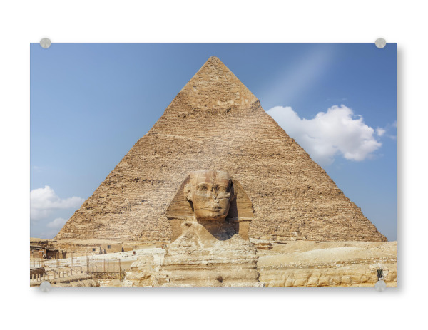 Acrylglasbild "Sphinx And Pyramid" artboxONE - Städte,Reise,Architektur,Reise / Afrika,Reise / Länder