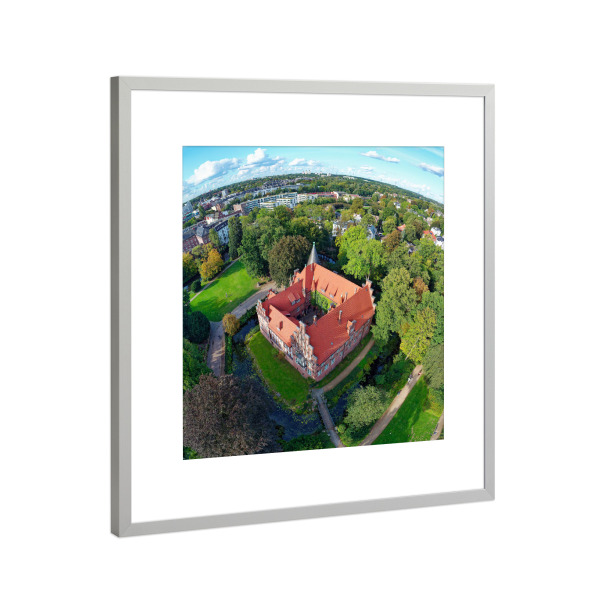 Poster mit Rahmen Silber "Schloss Hamburg-Bergedorf,Horizon" artboxONE - Städte,Städte / Hamburg,Reise,Architektur,Reise / Länder