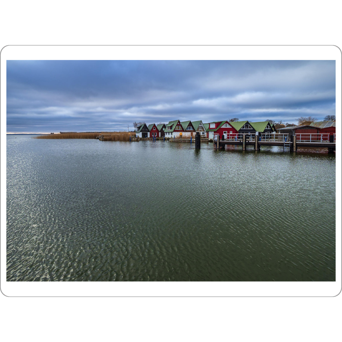 Tischset "Bootshäuser, Bodden und Wolken" artboxONE - Natur,Reise,Architektur,Reise / Strand und Meer