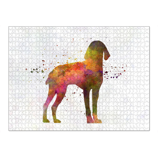 Puzzle Ravensburger "Auvergne Pointer in watercolor" artboxONE - Tiere - Dog,Pet,Childish,Watercolor,Decorative,Nursery decor,Animal,Animals,Dogs,Hund