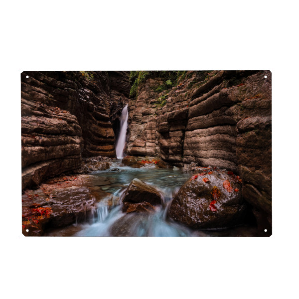Holzbild "Herbst in der Schlucht" artboxONE - Natur