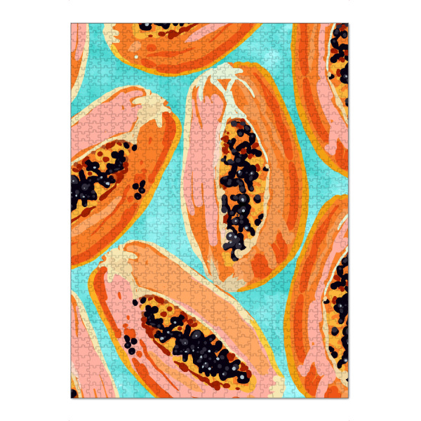 Puzzle Ravensburger "Big Papaya Watercolor Painting" artboxONE - Essen & Trinken