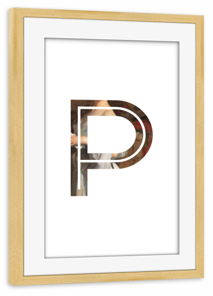 Poster mit Rahmen kiefer "IMPRESS-LETTER P" artboxONE - Typografie,Fashion,Buchstaben,Buchstaben / P