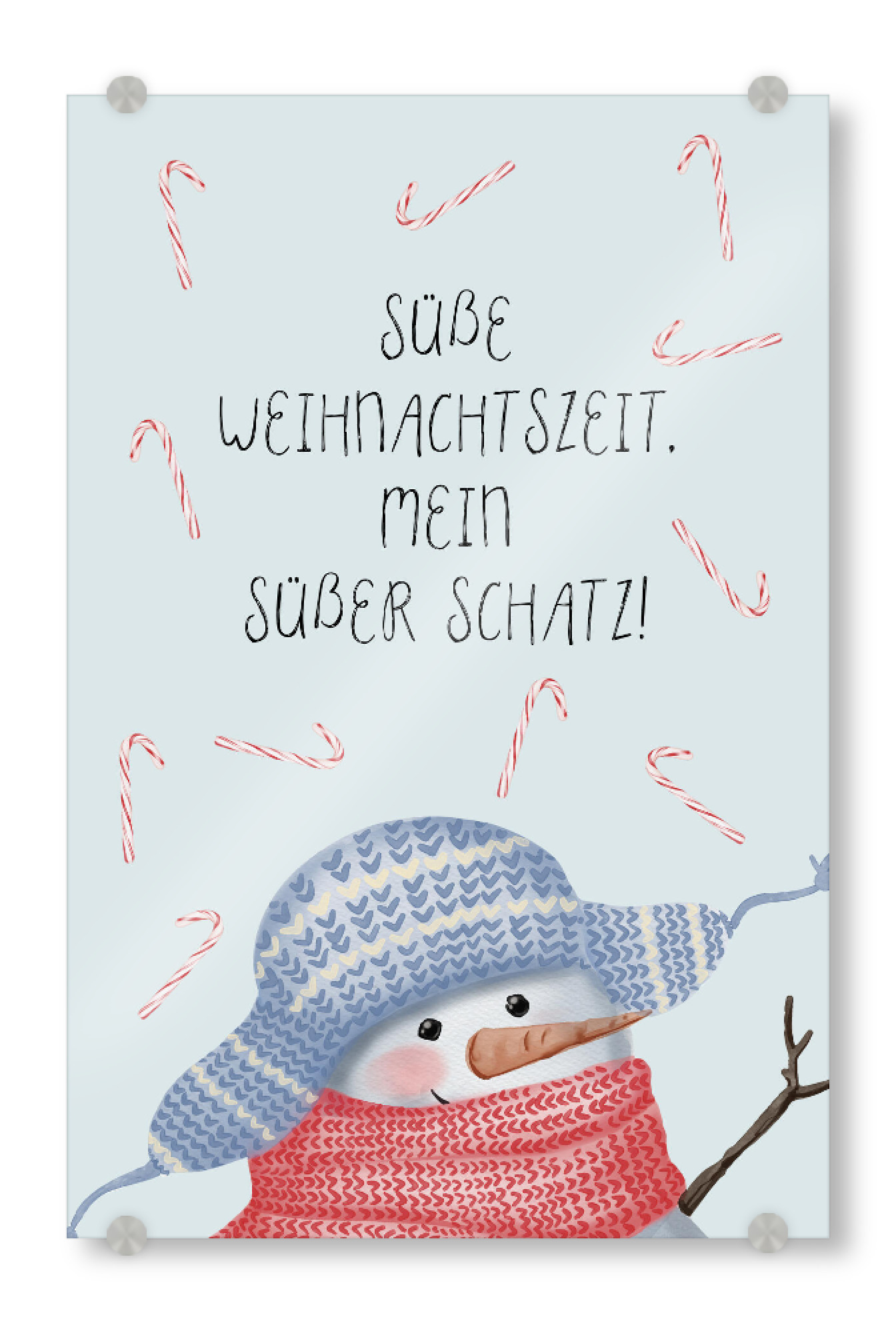 Acrylglasbild "Süße Weihnachtszeit" artboxONE - Typografie,Für Kinder,Essen & Trinken,Liebe,Weihnachten