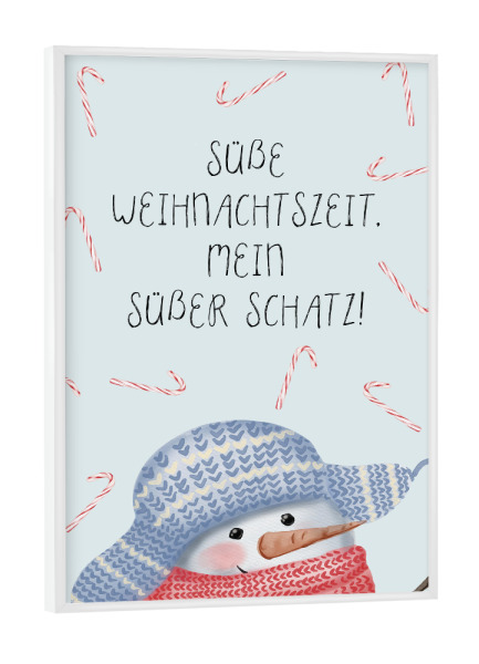 Poster mit weißem Rahmen "Süße Weihnachtszeit" artboxONE - Typografie,Für Kinder,Essen & Trinken,Liebe,Weihnachten