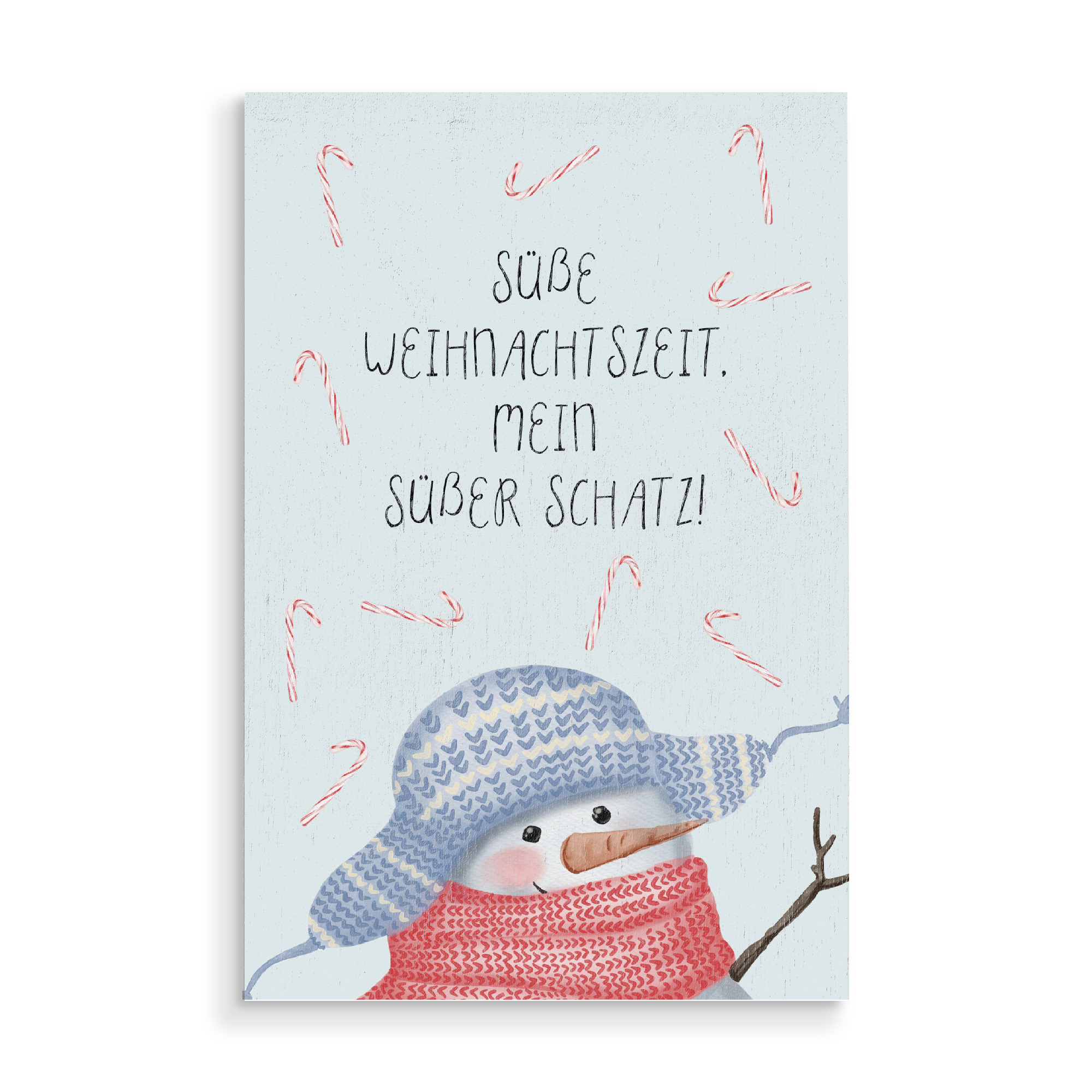 Holzbild "Süße Weihnachtszeit" artboxONE - Typografie,Für Kinder,Essen & Trinken,Liebe,Weihnachten