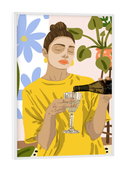 Poster mit weißem Rahmen "Self Care" artboxONE - Menschen