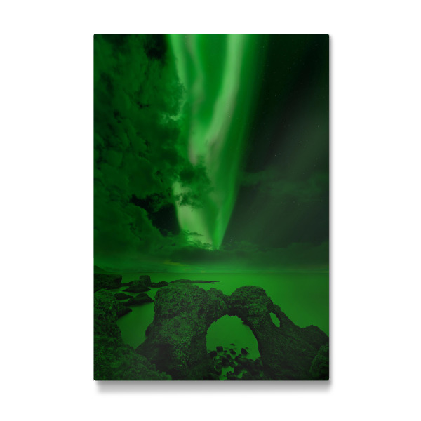 Galerie-Print "Polarlicht über einem Felsentor" 30x20 cm artboxONE