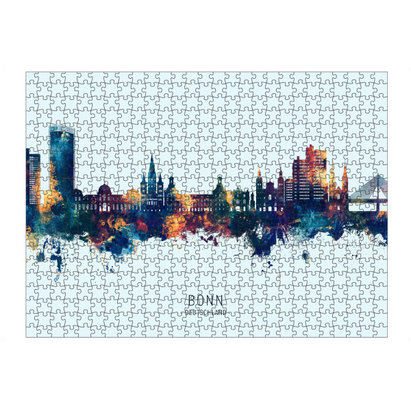 artboxONE Puzzle "Bonn Germany Skyline BlueOrange" artboxONE - Städte