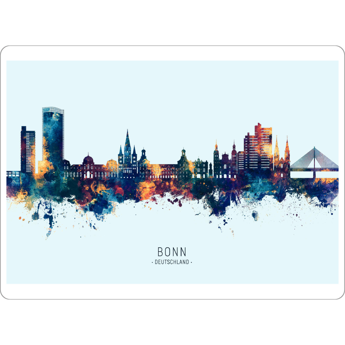 Tischset "Bonn Germany Skyline BlueOrange" artboxONE - Städte