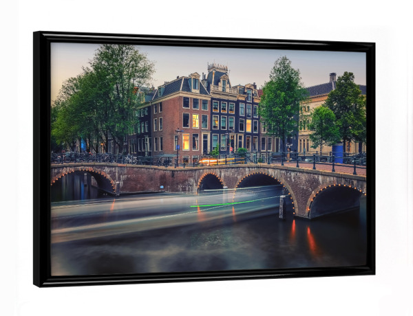 Poster mit schwarzem Rahmen "From Amsterdam With Love" artboxONE - Städte,Reise,Architektur,Reise / Länder,Städte / Amsterdam