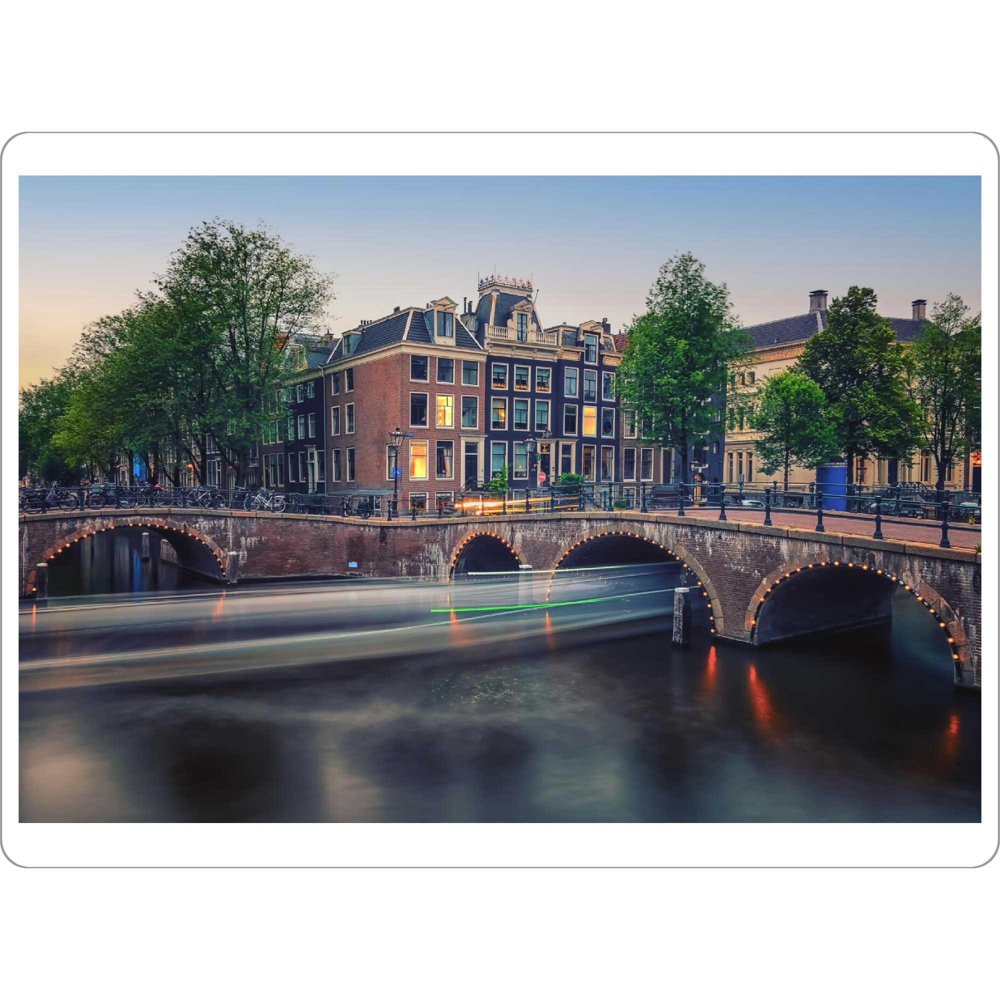 Tischset "From Amsterdam With Love" artboxONE - Städte,Reise,Architektur,Reise / Länder,Städte / Amsterdam
