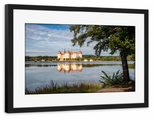 Poster mit Rahmen schwarz "Moritzburg" artboxONE - Städte,Natur,Reise,Städte / Dresden