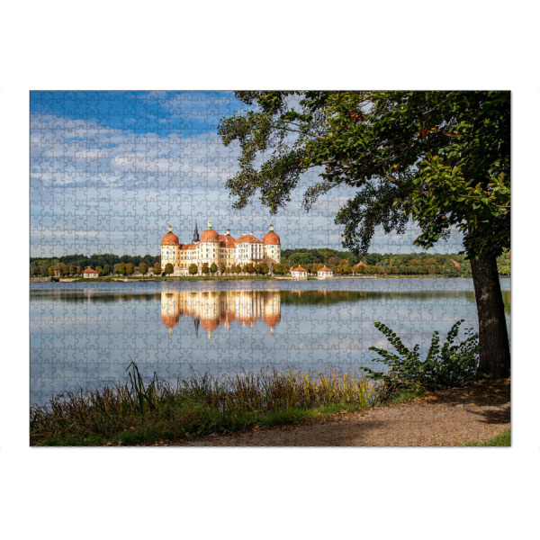 Puzzle Ravensburger "Moritzburg" artboxONE - Städte,Natur,Reise,Städte / Dresden - Schloss,Moritzburg,Dresden,Barrock,Herbst,Sachsen,Barrockschloss