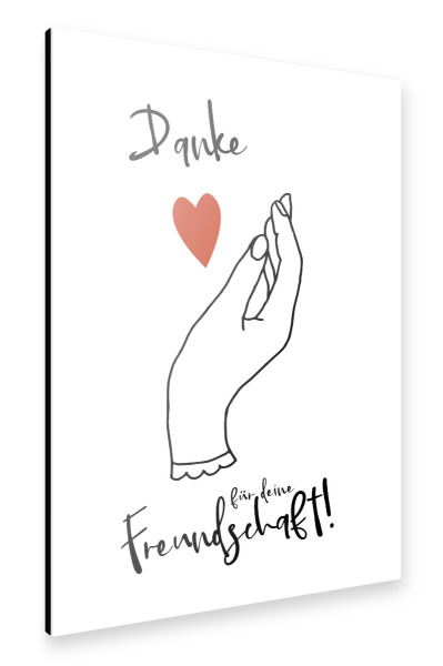 Alu-Dibond "Danke für deine Freundschaft" 30x20 cm artboxONE