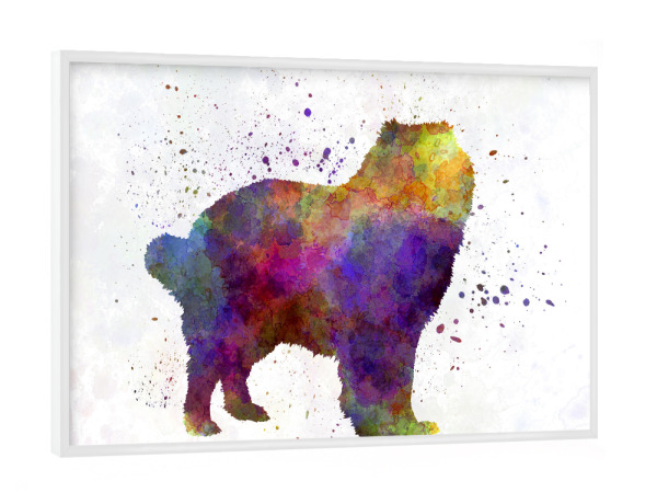 Poster mit weißem Rahmen "Caucasian Shepherd Dog" artboxONE - Tiere,Abstrakt