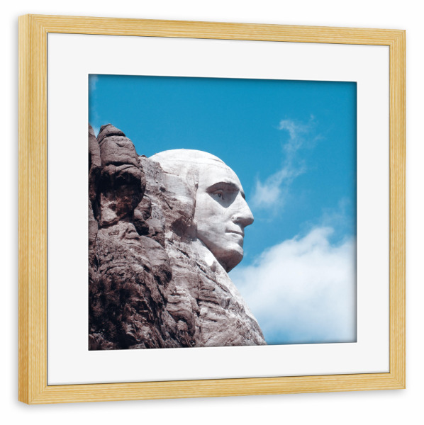 Poster mit Rahmen kiefer "George Washington, Mount Rushmore" artboxONE - Reise,Reise / Länder
