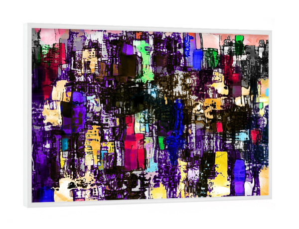 Poster mit weißem Rahmen "Colours - abstrakt" artboxONE - Städte,Abstrakt,Architektur