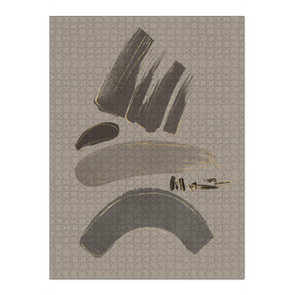 Puzzle Ravensburger "Gray Abstract Brush" artboxONE - Abstrakt - Geometric,Abstract,Modern,Clean,Minimal,Color,Minimalistic,Abstractart