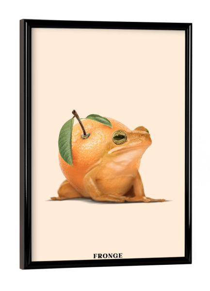 Poster mit schwarzem Rahmen "Fronge" artboxONE - Tiere,Essen & Trinken / Obst & Gemüse,Lustig