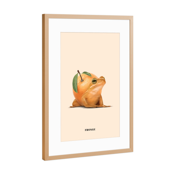 Poster mit Rahmen Kupfer "Fronge" artboxONE - Tiere,Essen & Trinken / Obst & Gemüse,Lustig