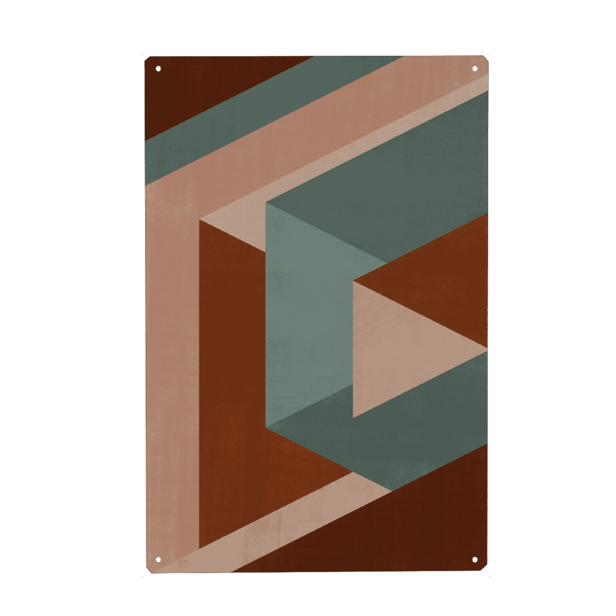 Metall Poster "Abstract Color Green" artboxONE - Abstrakt,Geometrie