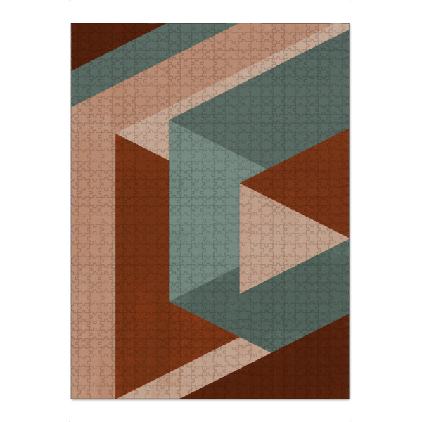 Puzzle Ravensburger "Abstract Color Green" artboxONE - Abstrakt,Geometrie
