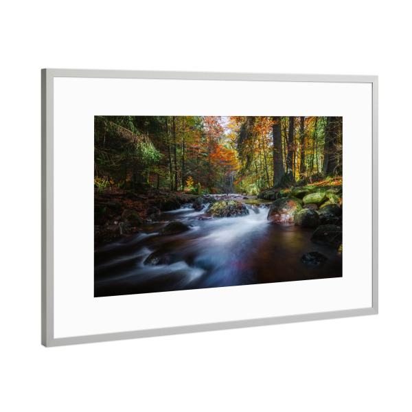 Poster mit Rahmen Silber "Elendstal im Harz" artboxONE - Natur,Reise,Floral