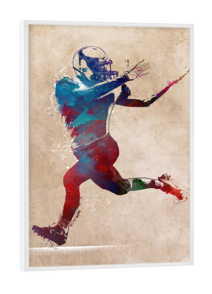Poster mit weißem Rahmen "Sport american football player" artboxONE - Sport,Sport / Fußball