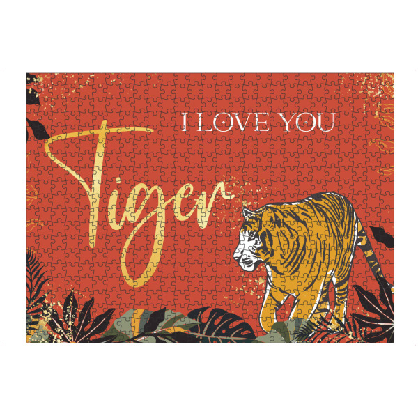 Puzzle Ravensburger "I love you tiger" artboxONE - Typografie,Tiere,Abstrakt,Liebe,Lustig