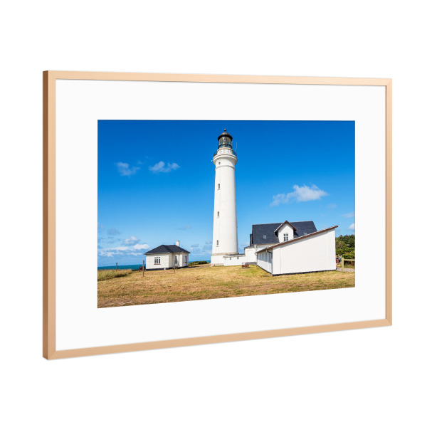 Poster mit Rahmen Kupfer "Hirtshals Fyr in Dänemark" artboxONE - Natur,Reise,Architektur,Reise / Länder