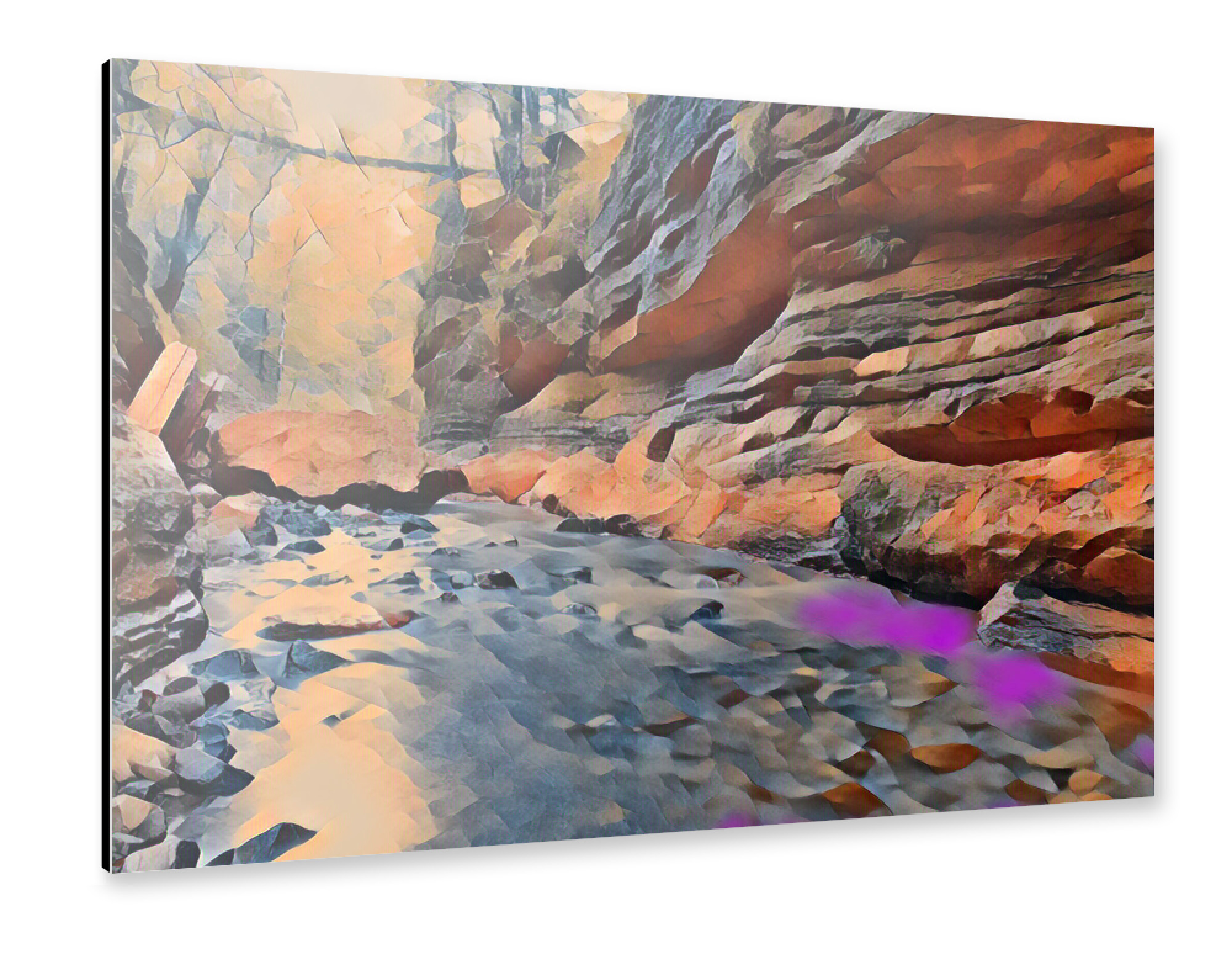 Alu-Dibond "Die roten Felsen der Tauglschlucht" 75x50 cm artboxONE