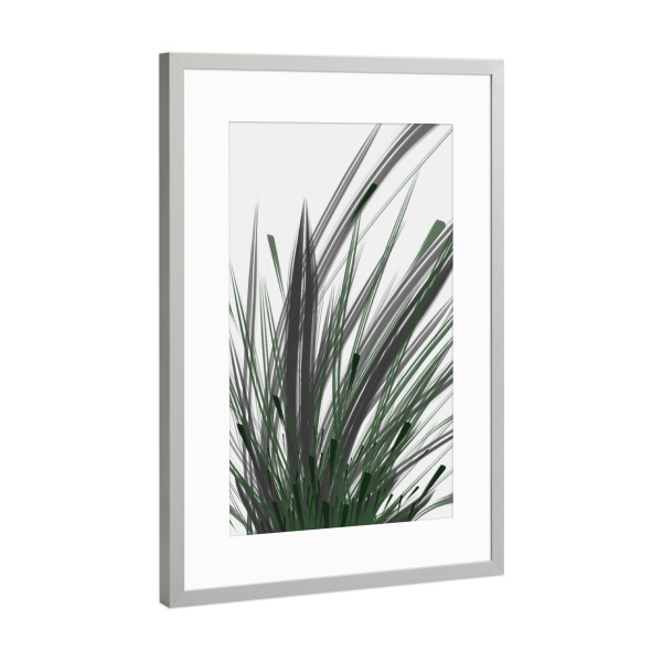 Poster mit Rahmen Silber "Abstraktes Gewächs" artboxONE - Abstrakt - Abstrakt,Floral,Minimalistisch,Abstract,Minimal