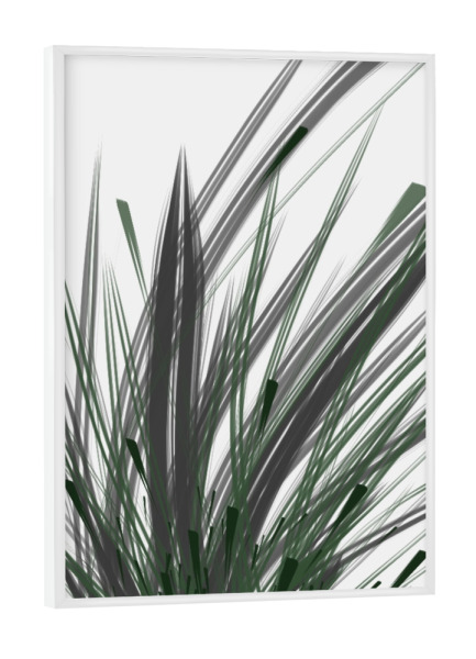Poster mit weißem Rahmen "Abstraktes Gewächs" artboxONE - Abstrakt - Abstrakt,Floral,Minimalistisch,Abstract,Minimal