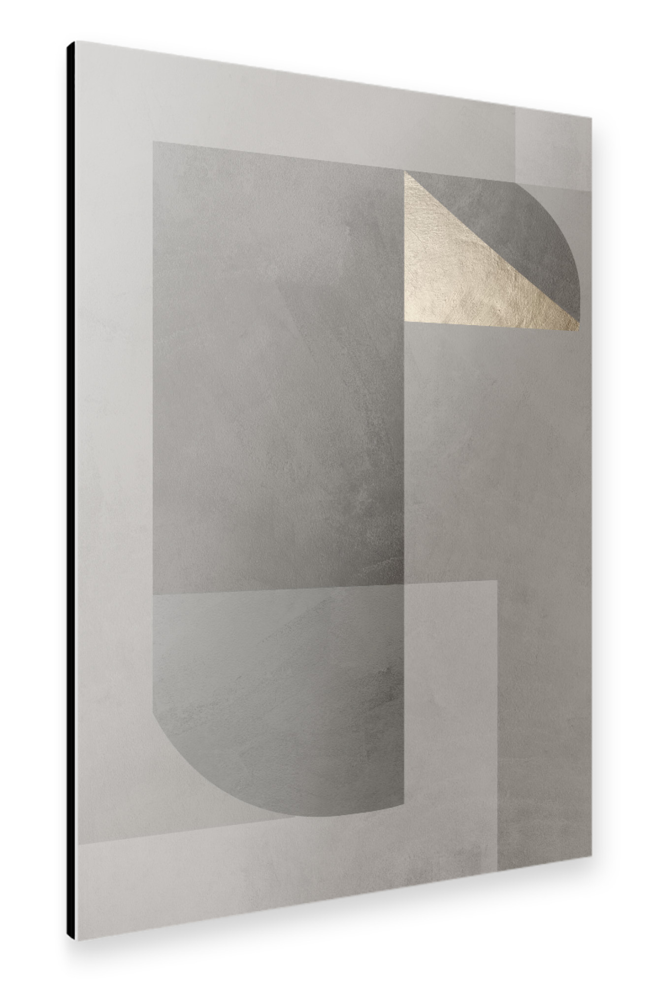 Alu-Dibond "Gray Abstract Gold" 75x50 cm artboxONE