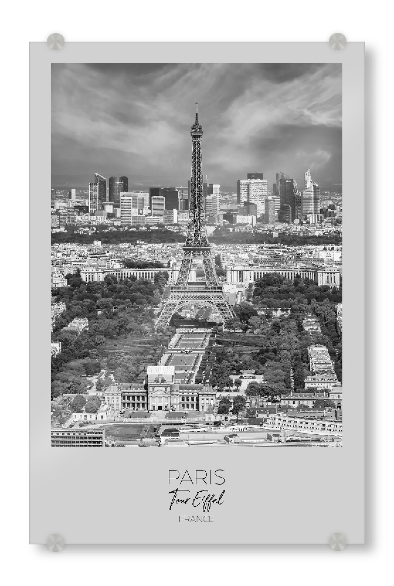 Acrylglasbild "Im Fokus PARIS Eiffelturm Anblick" artboxONE - Schwarzweiß,Architektur,Städte / Paris