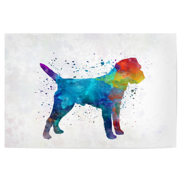 Poster "Border Terrier in watercolor" artboxONE - Tiere,Abstrakt