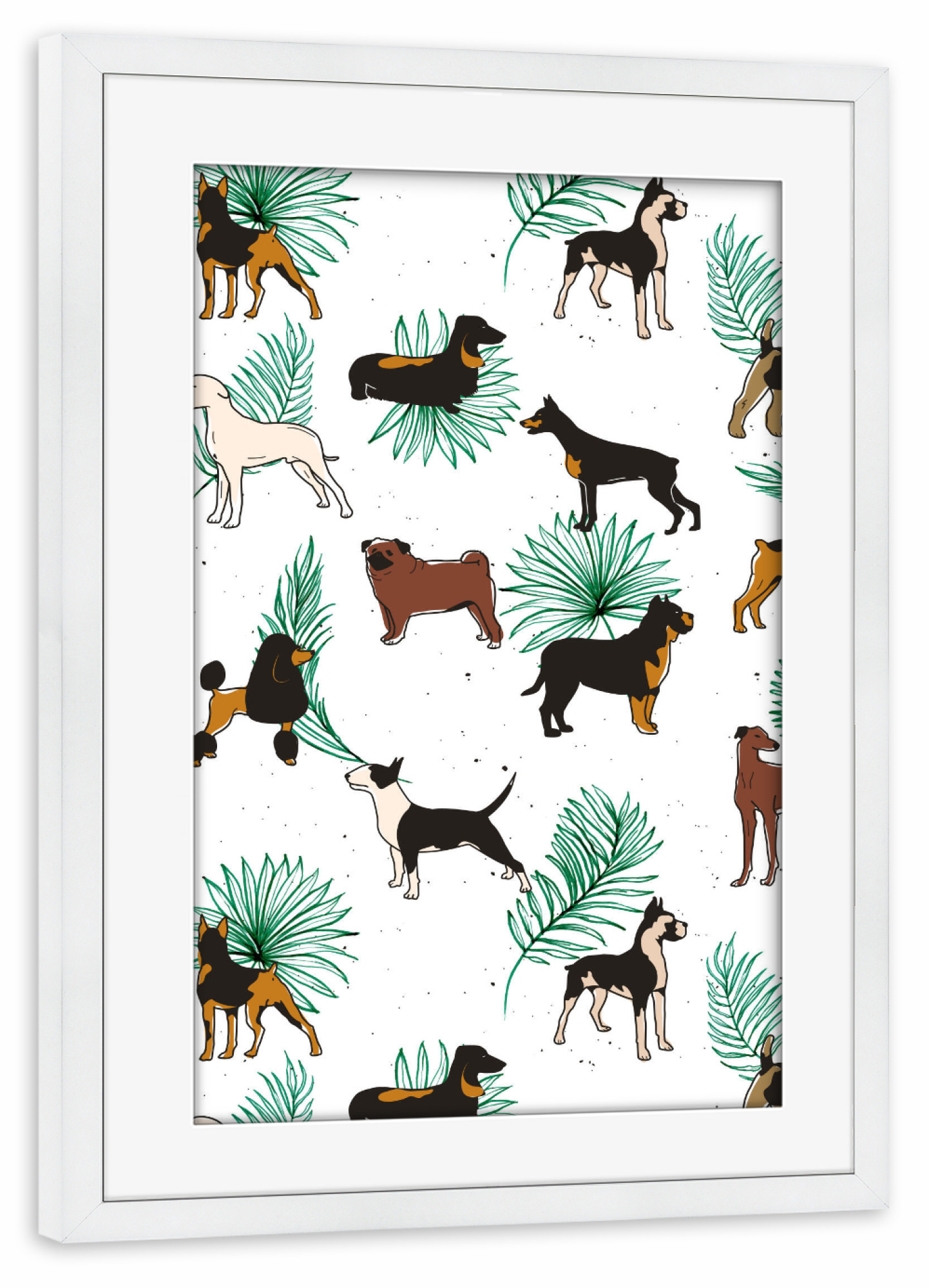 Poster mit Rahmen weiß "Miracles With Paws" artboxONE - Tiere,Liebe
