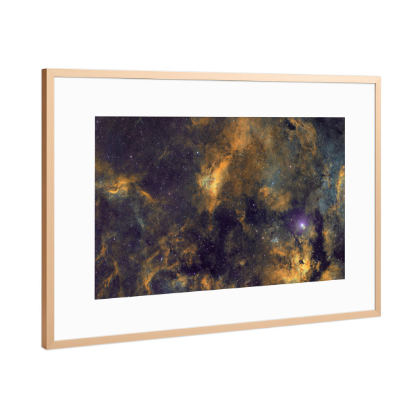 Poster mit Rahmen Kupfer "Sadr-Region" artboxONE - Galaxy