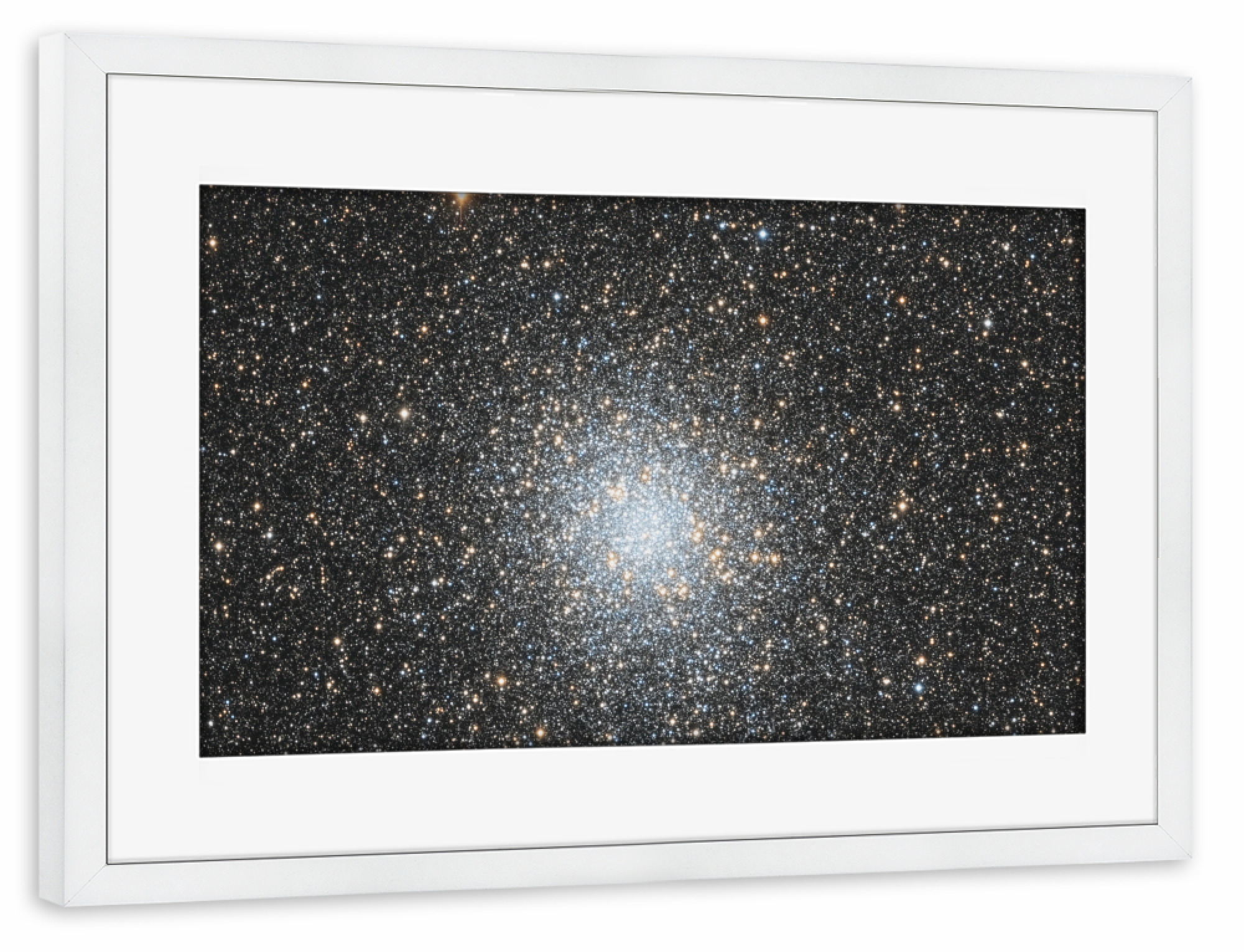 Poster mit Rahmen weiß "Kugelsternhaufen" artboxONE - Galaxy
