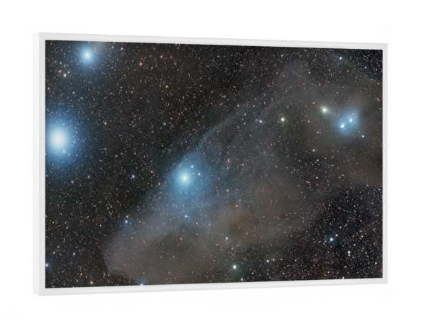 Poster mit weißem Rahmen "Blauer Pferdekopfnebel" artboxONE - Galaxy