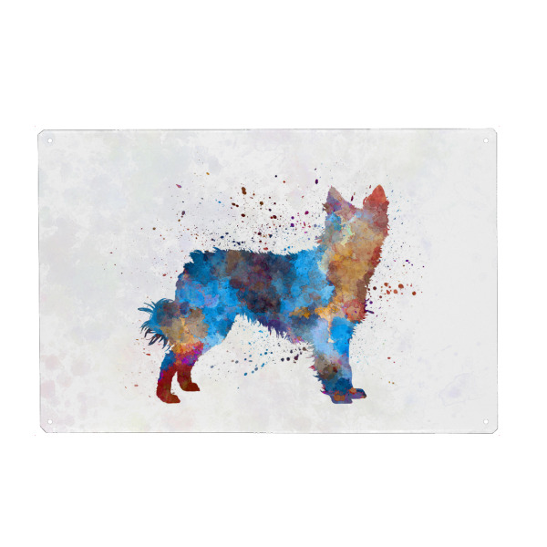 Holzbild "Croatian Sheepdog in watercolor" artboxONE - Tiere,Abstrakt